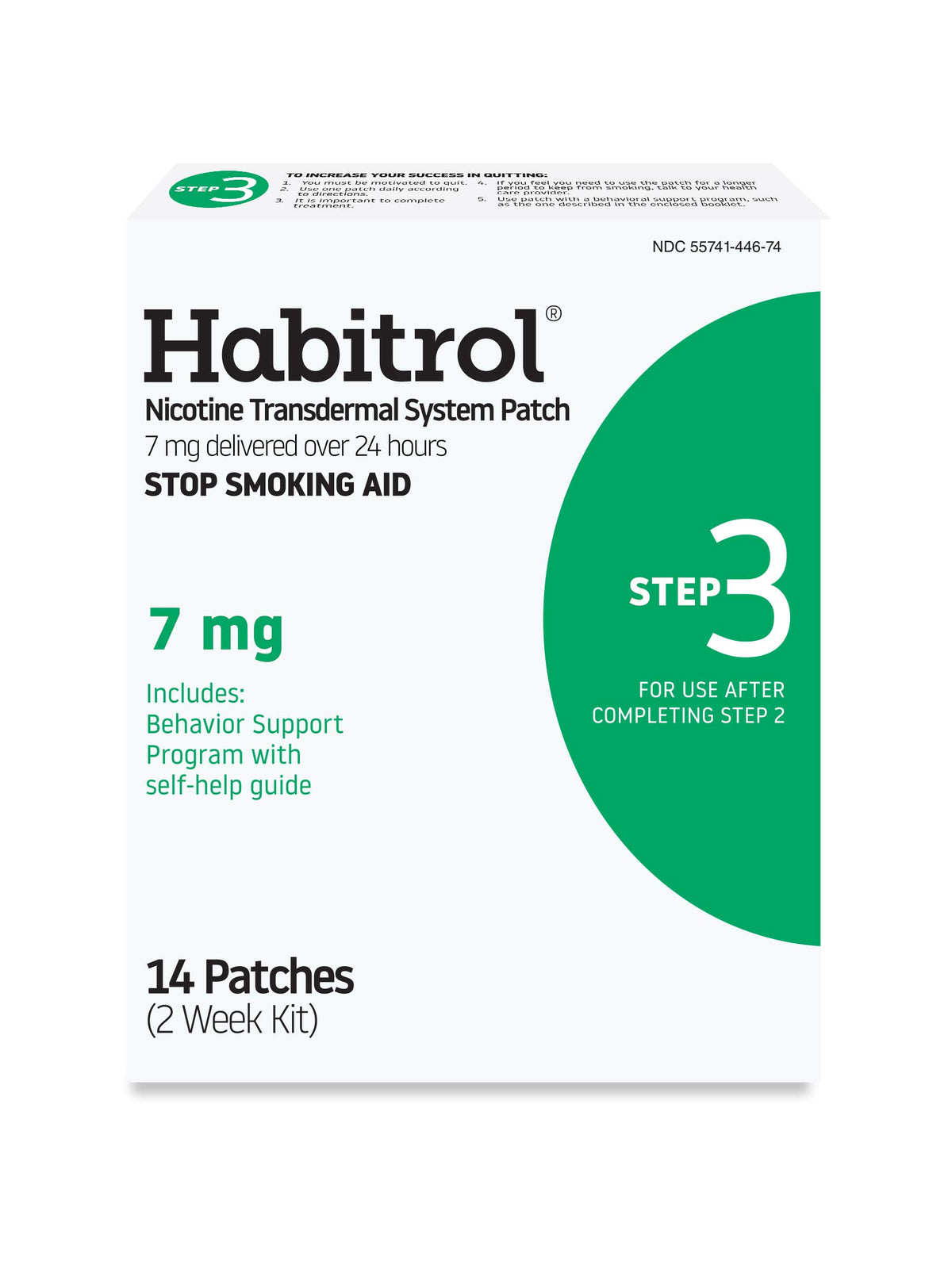 HABITROL NICOTIN TRNS PAT 14MG STEP2 7CT