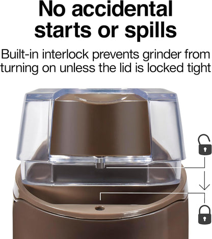 Proctor Silex Electric Coffee Grinder - Brown, 12 cup