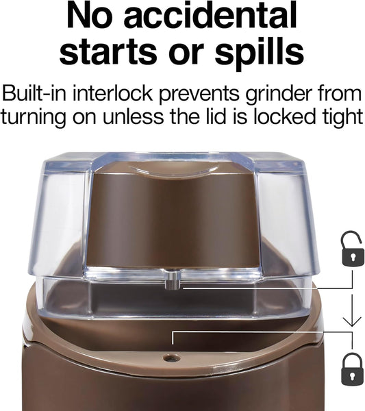 Proctor Silex Electric Coffee Grinder - Brown, 12 cup