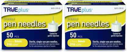TRUEPLUS 5 BEVEL PEN NDLE 31G 5MM 100CT