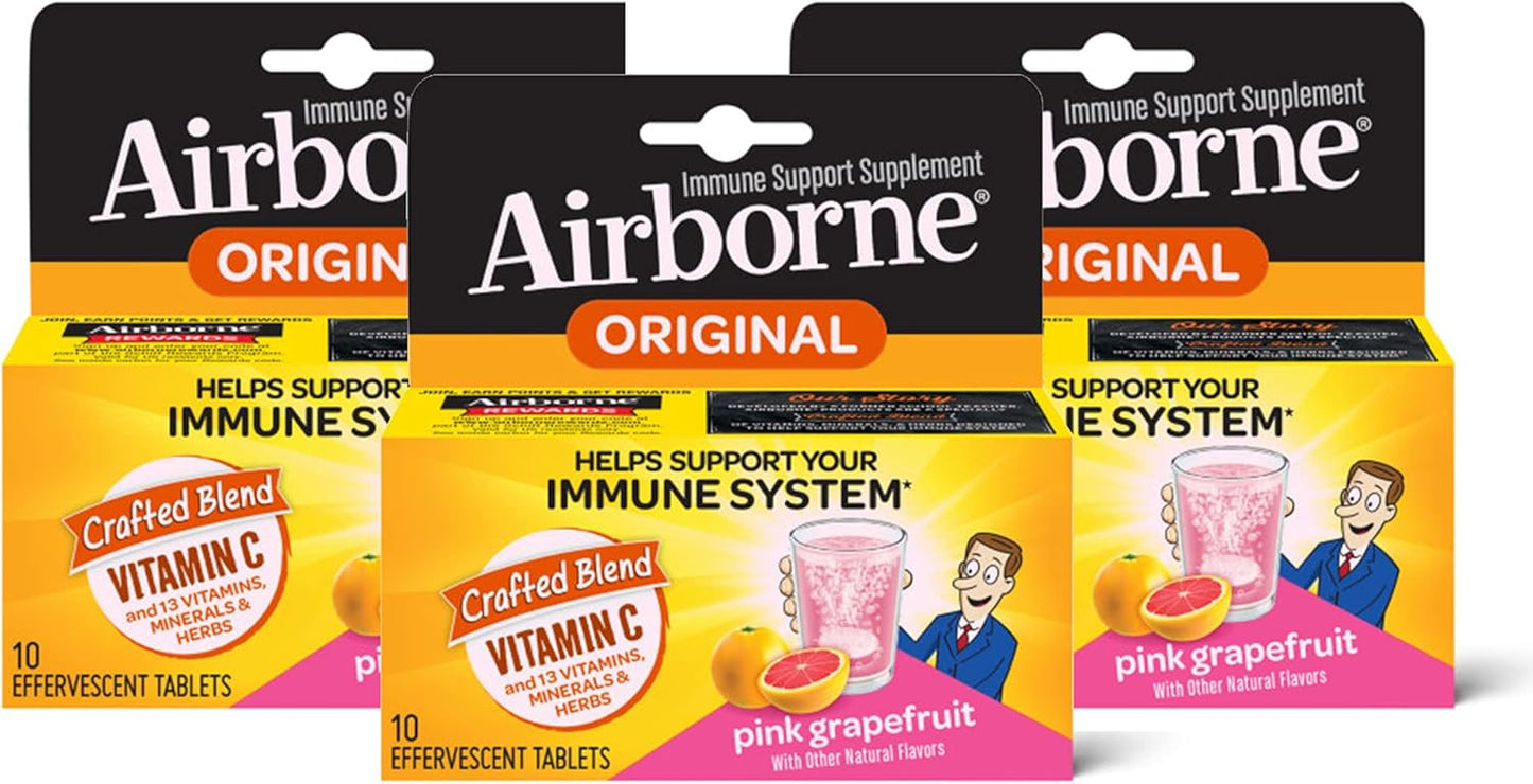 AIRBORNE TABLET GRAPFRUIT 10CT