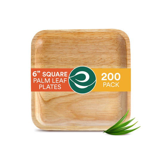 ECO SOUL PALM LEAF PLATES,8 IN SQR
