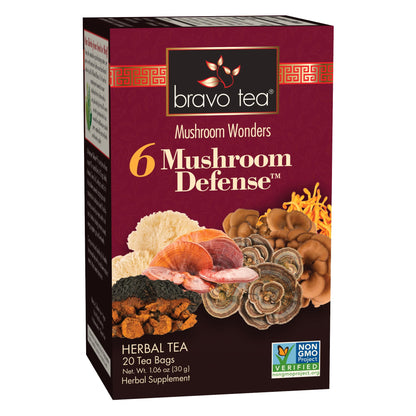 BRAVO TEAS&HERBS TEA,6 MUSHROOM DEFENSE