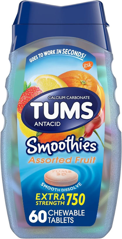 TUMS SMOOTHIE TABLET FRUIT 60CT