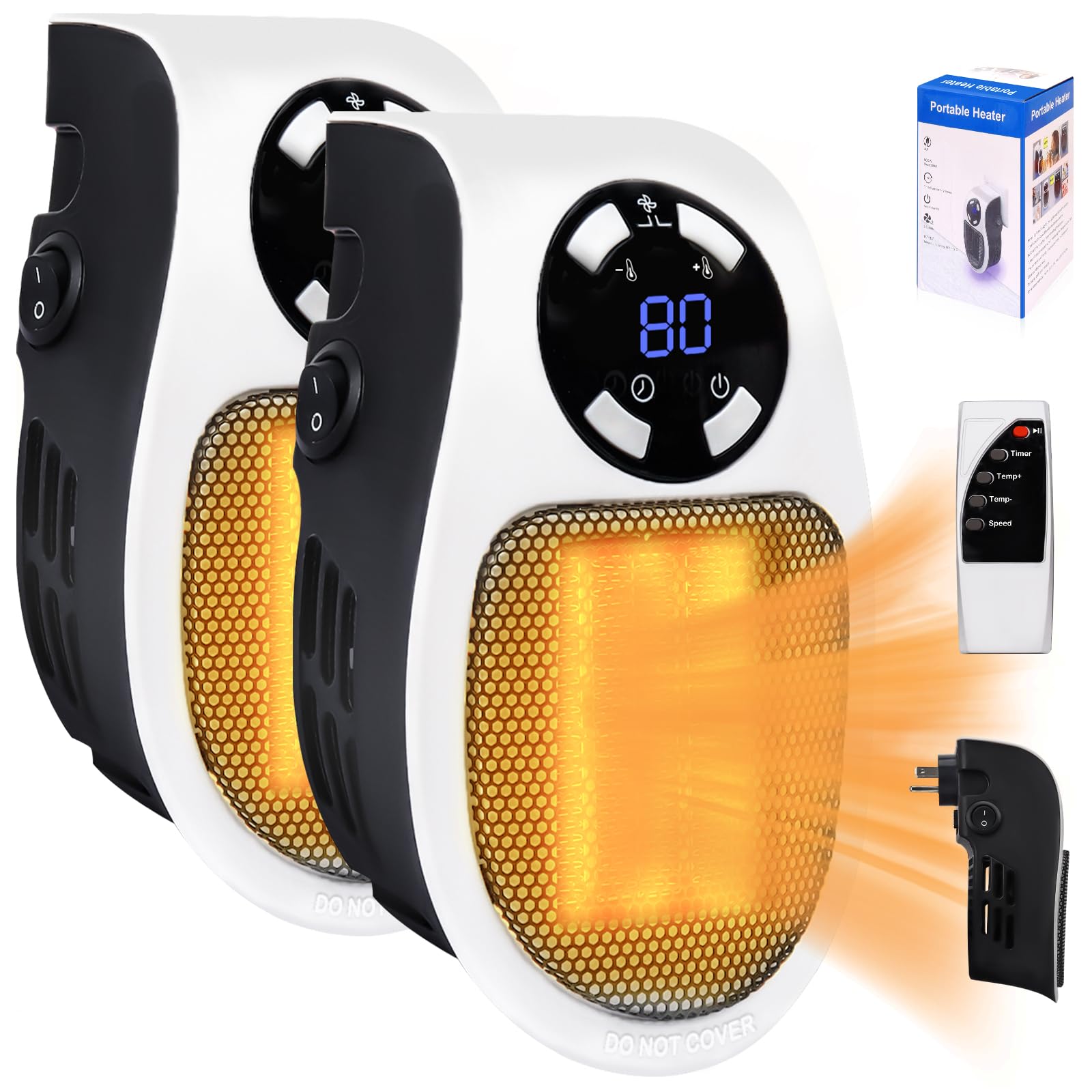 As Seen on TV Handy Heater Turbo 800 Wall-Outlet Space Heater. - 1.0 CT