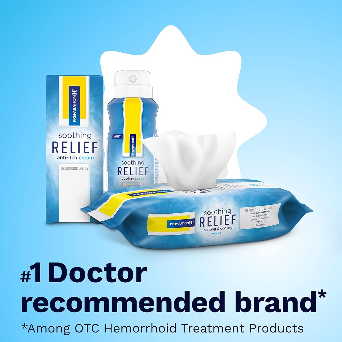 PREPARATION H SOOTHING RELIEF WIPES 60CT