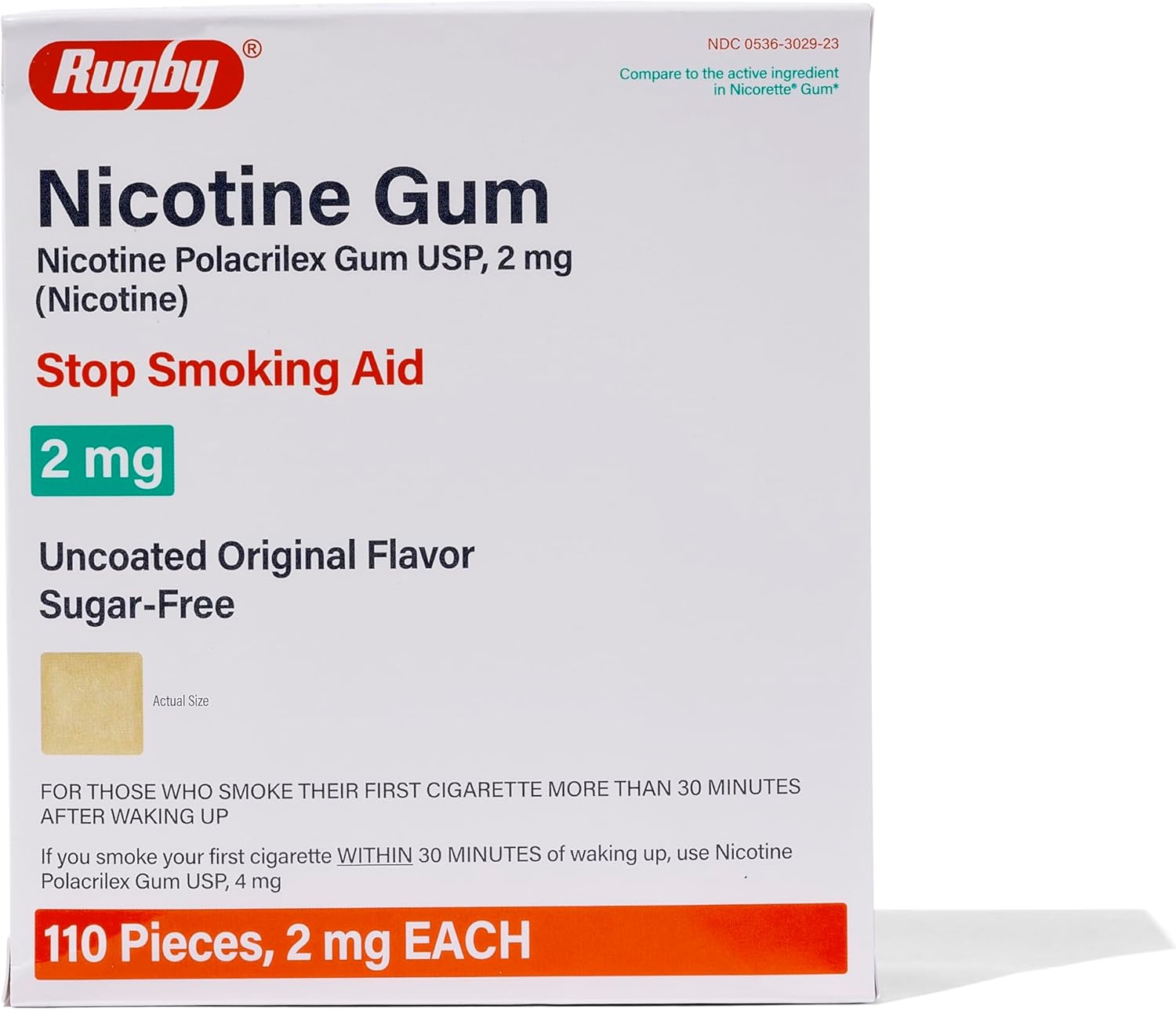 NICOTINE GUM 4MG MINT 20CT RUGBY