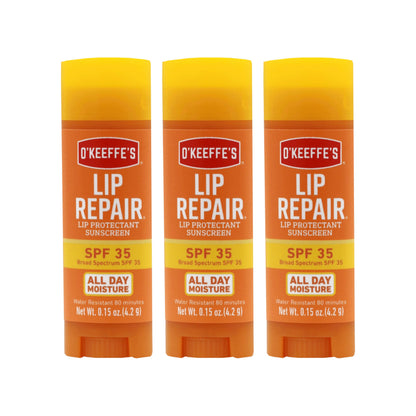 O'KEEFFE'S LIP REPAIR SPF 35 STK 0.15OZ