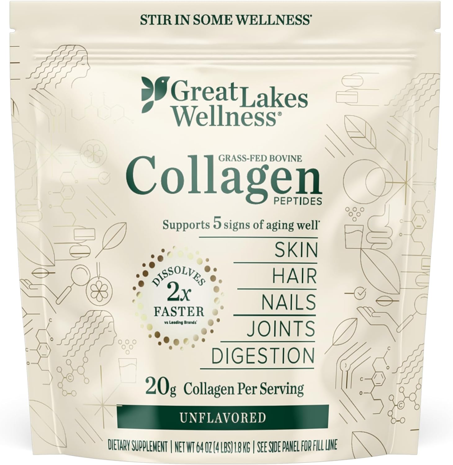 GREAT LAKES WELLNESS COLLAGEN PEPTDS,UNFLVRD