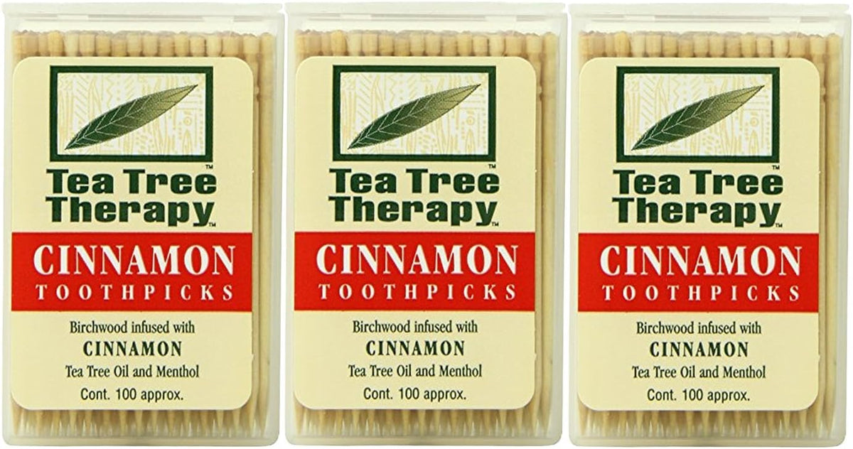 TEA TREE THERAPY TOOTHPICKS,CINNAMON