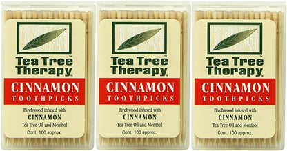 TEA TREE THERAPY TOOTHPICKS,CINNAMON