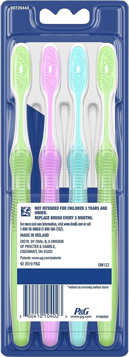 Oral-B Toothbrush Vivid Whitening Soft 4 Count