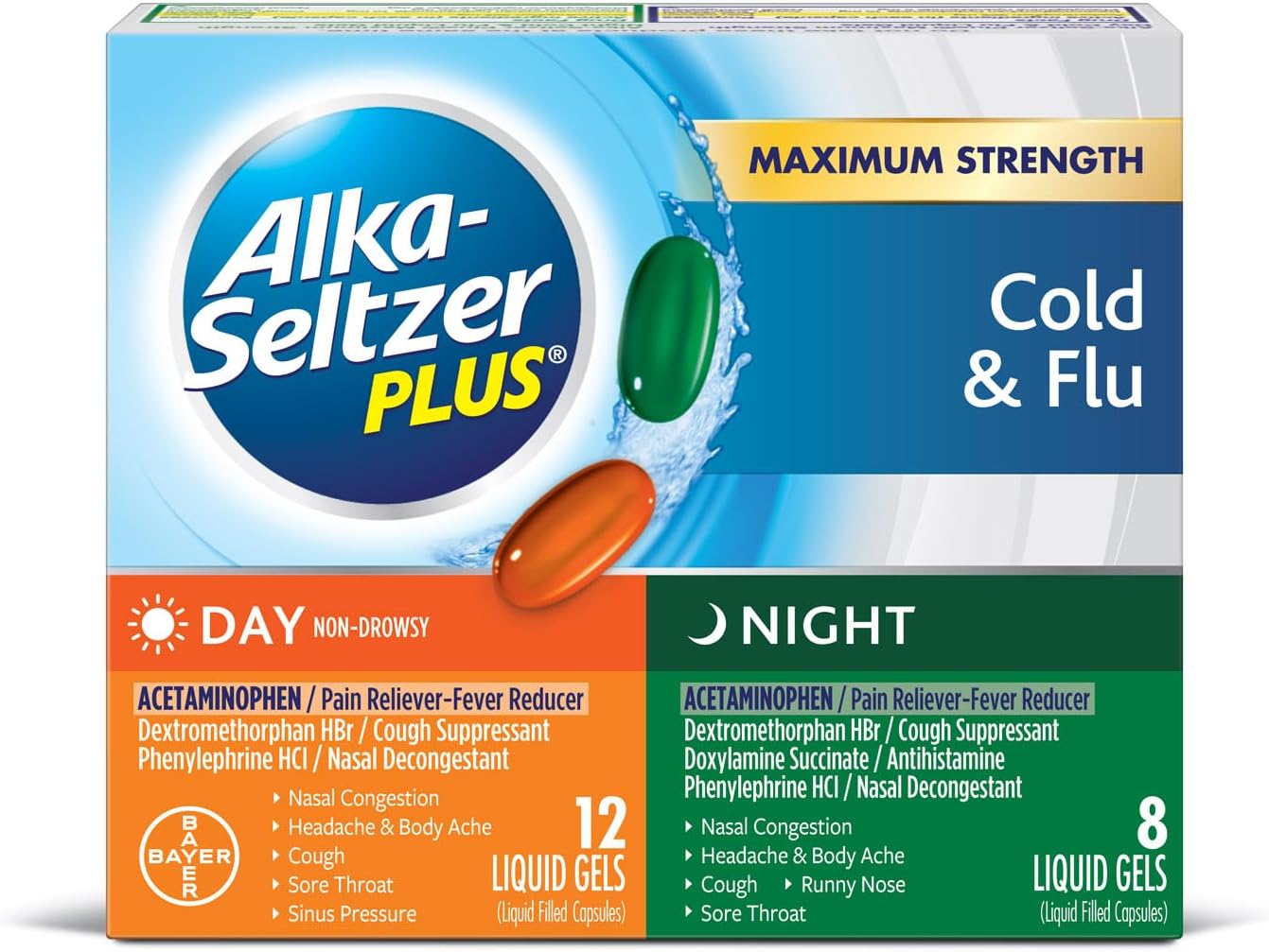 ALKA-SELTZER PLUS LIQUIGEL DAY/NITE 20CT