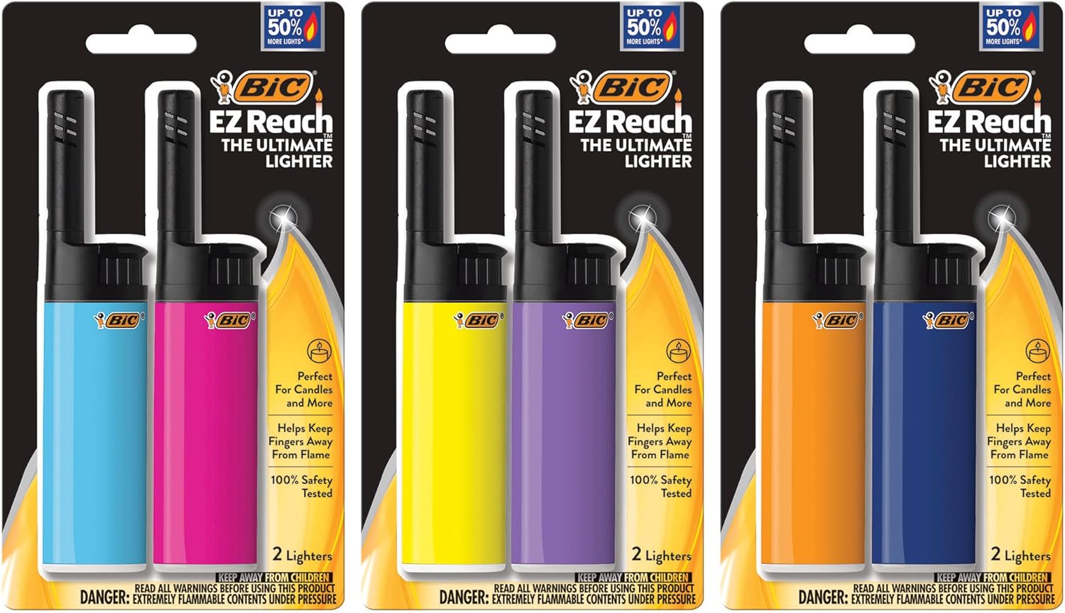 BiC EZ Reach Candle Lighter Shelf Tray, 12 count