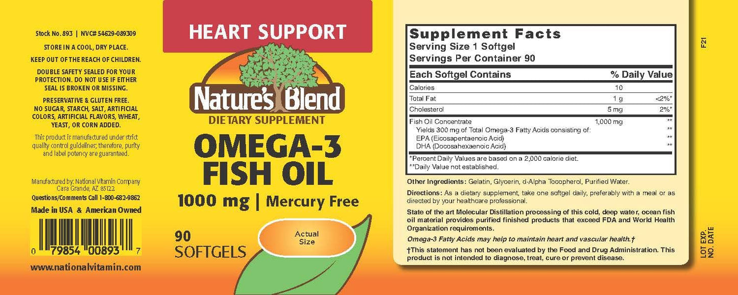 NAT B OMEGA 3 GC 1000MG 90 SFG
