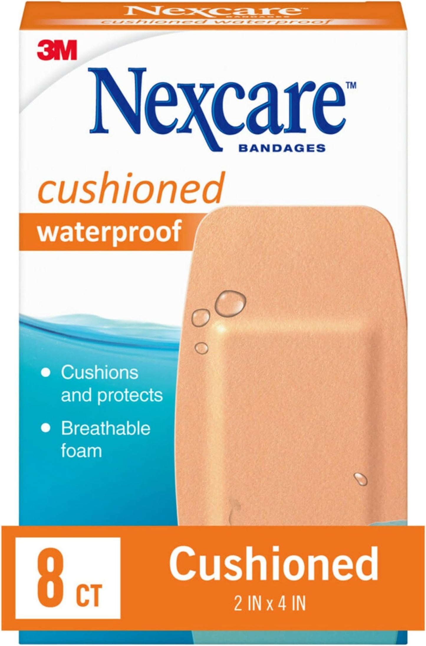 NEXCARE MAX WATRPRF BANDAGE KNEE&ELBOW