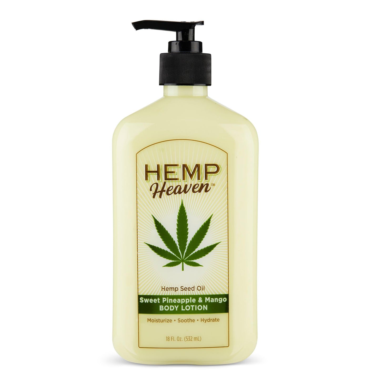Hemp Heaven Body Lotion Coconut 18oz Pump