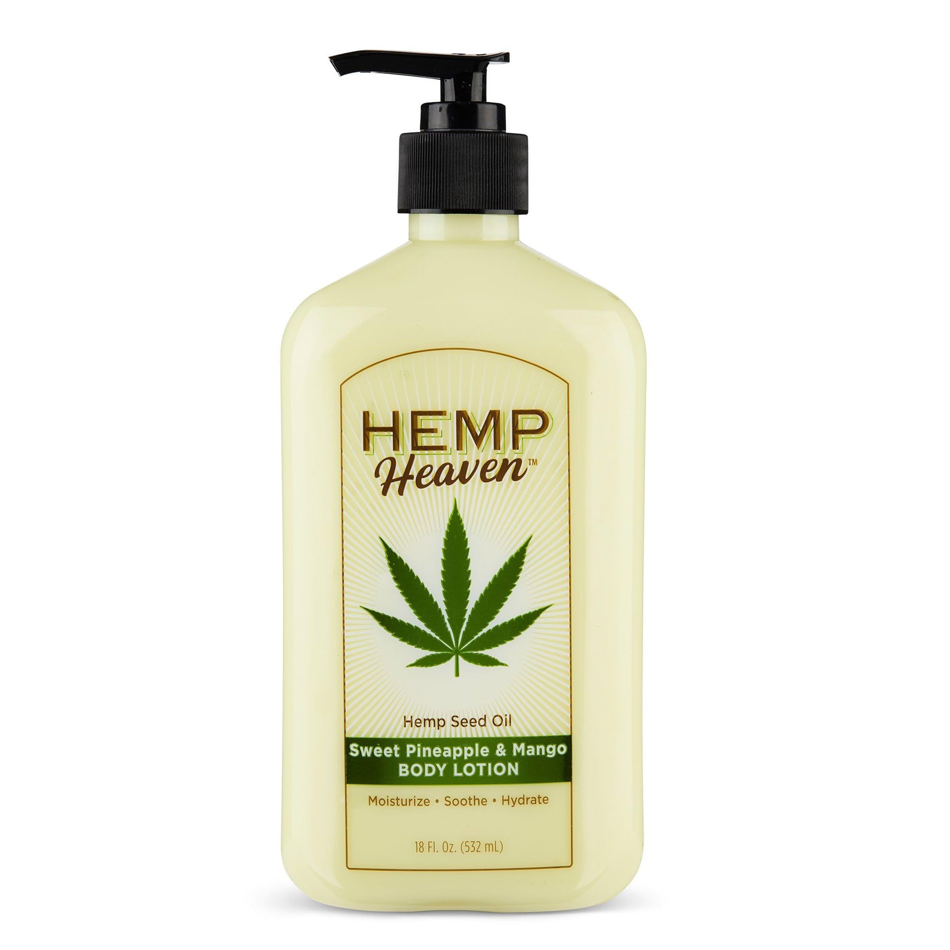 Hemp Heaven Body Lotion Sweet Pineapple And Mango 18oz Pump
