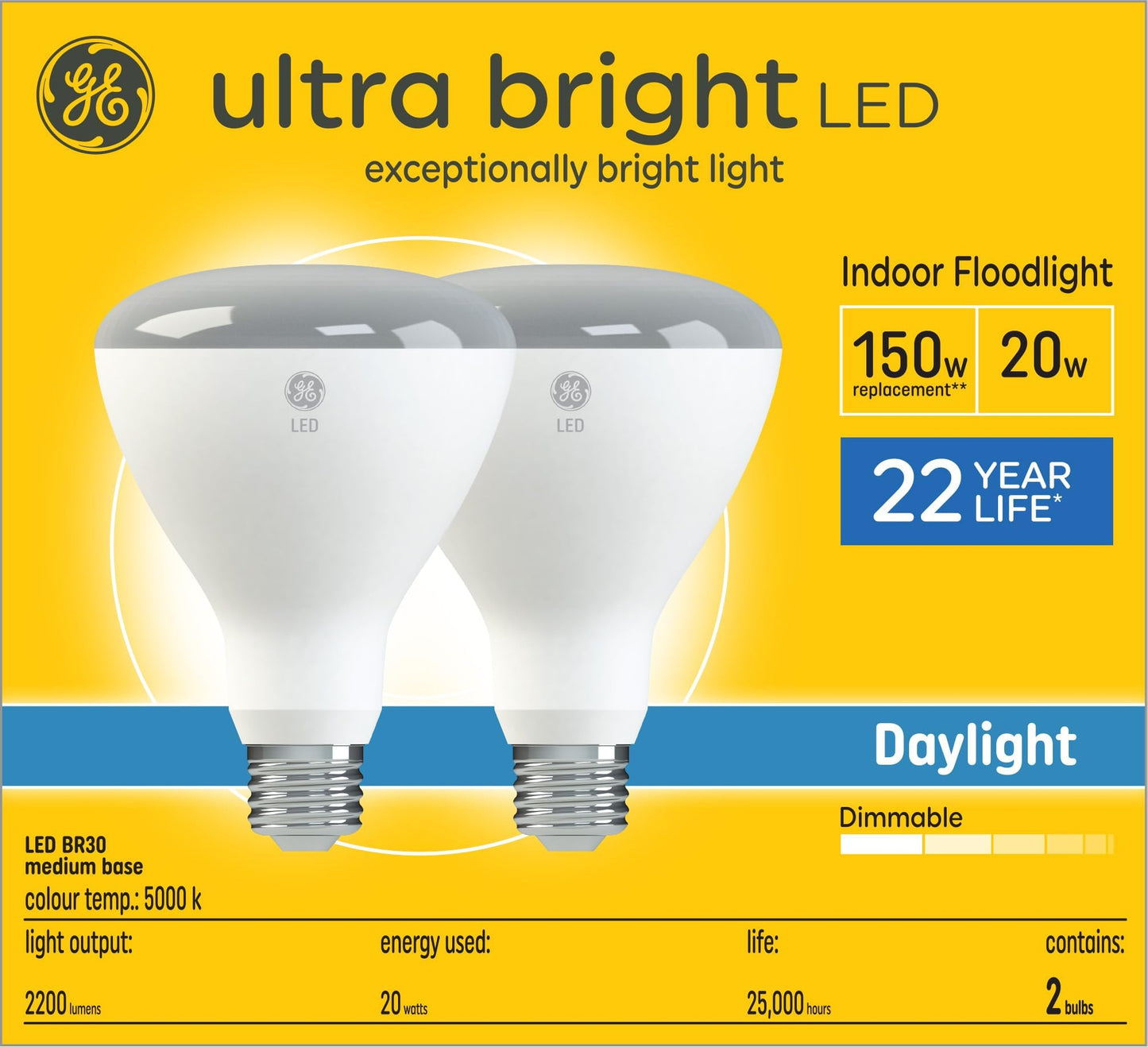 GE Lighting Classic LED 50 Watt Replacement, Bright White, MR16 Indoor Floodlight Bulb, 1 Pack