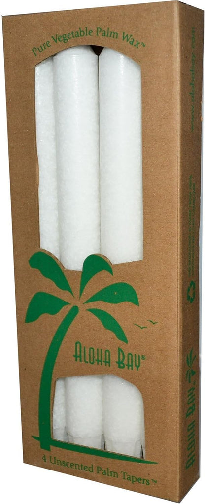 ALOHA BAY TAPER CANDLE,9IN,RYL BLUE