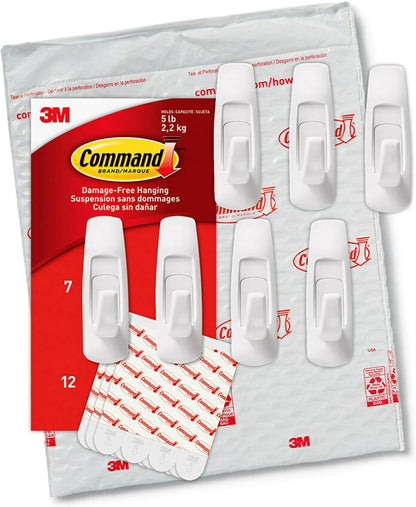 COMMAND MINI HOOK 6 SMALL CLR