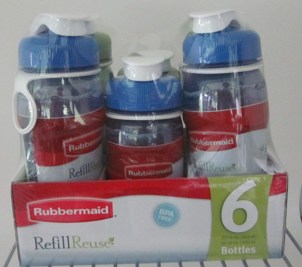 Rubbermaid Refill Reuse Premium Chug Bottles - Assorted Colors, 2 pack