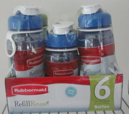 Rubbermaid Refill Reuse Premium Chug Bottles - Assorted Colors, 2 pack