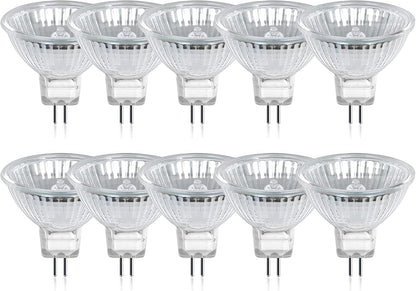 GE Lighting 50W Halogen MR16 Light Bulb Warm White: Dimmable, 850 Lumens, GU5.3 Base, 3050K, Suitable for Damp Locations