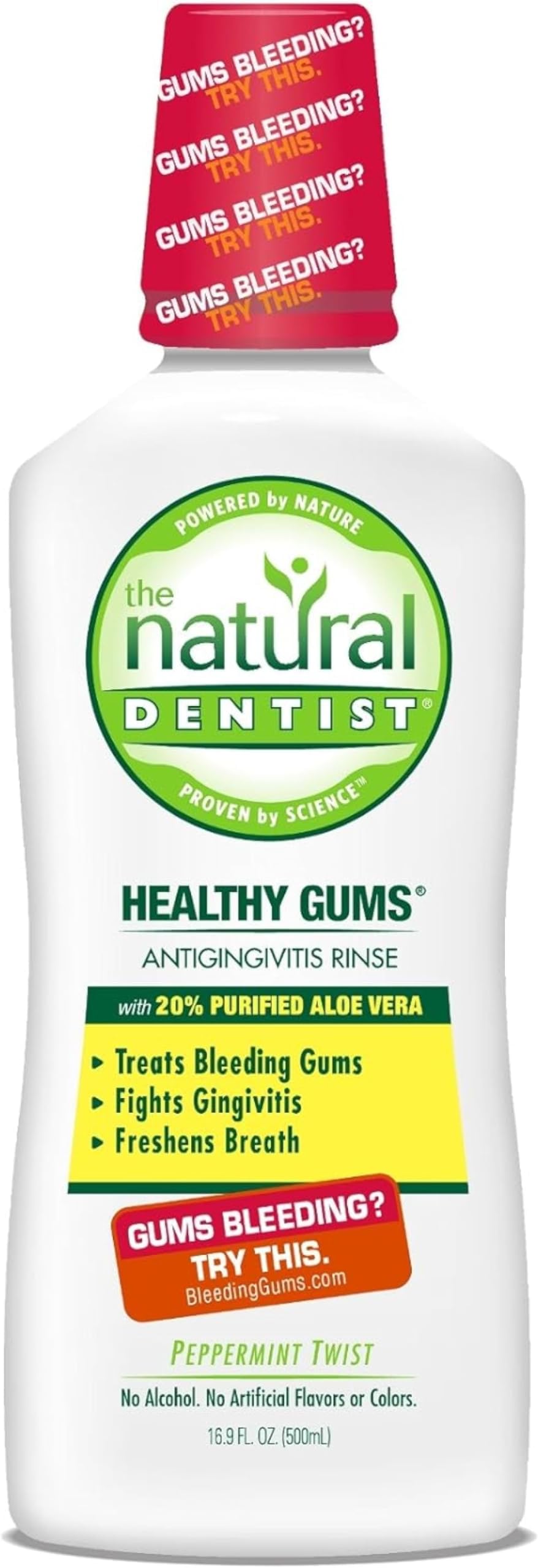 NATURAL DENTIST RINSE,PRE-BRSH,WHTNG,MINT