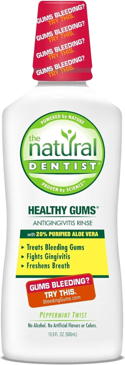 NATURAL DENTIST RINSE,PRE-BRSH,WHTNG,MINT