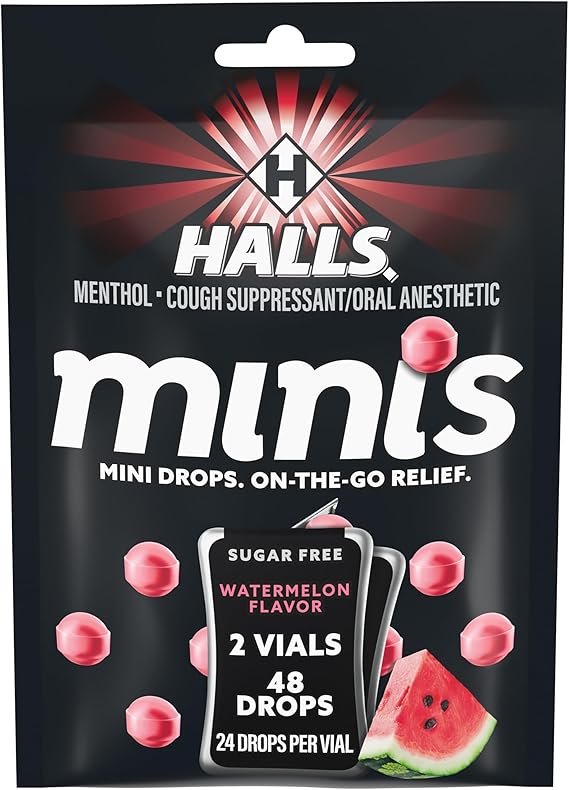 HALLS MINIS SF WATERMELON LOZ 24