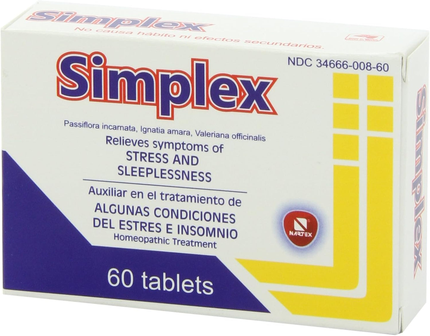 SIMPLEX HOMEOPATH SEDATIVE 60CT
