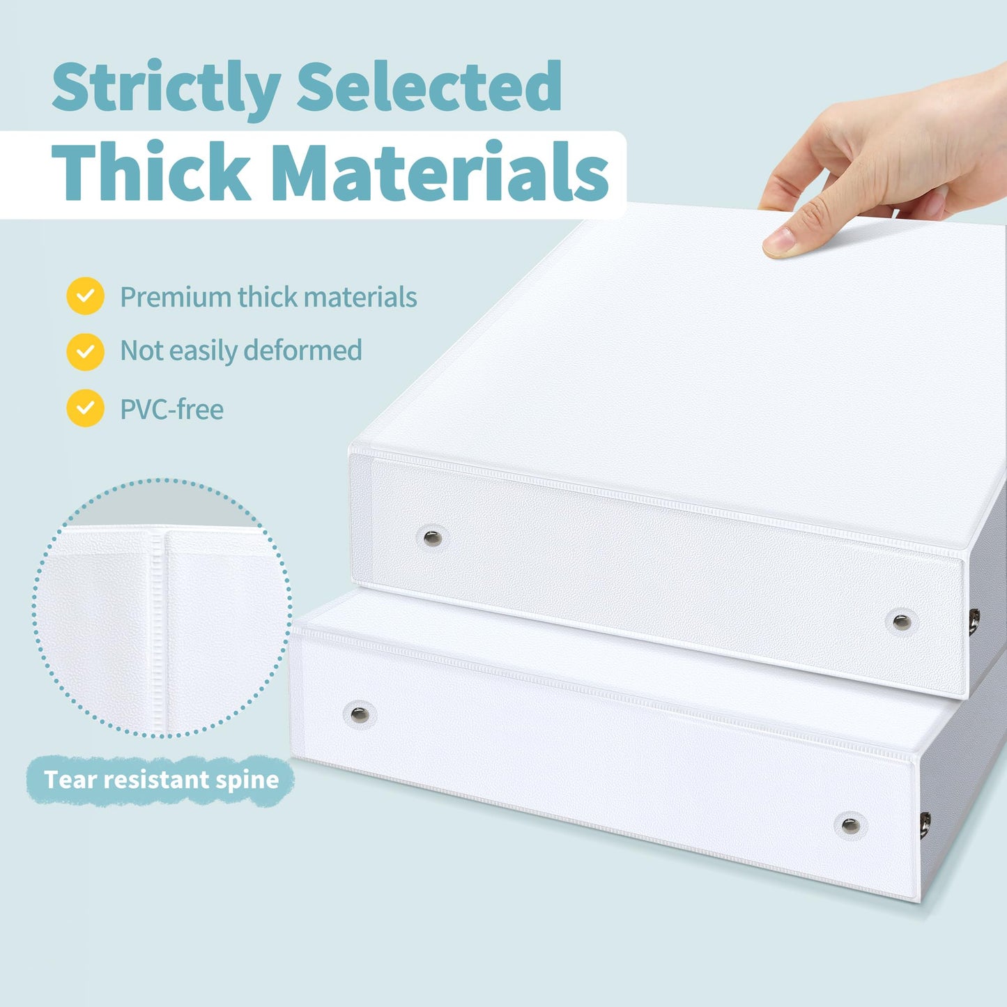 CLEARVU 3 RING BINDER 2" WHITE