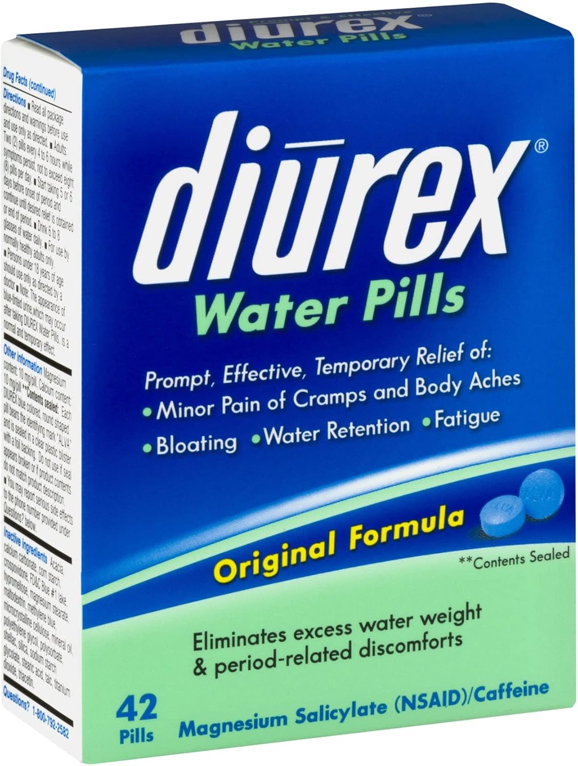 DIUREX WATER PILLS W/CAFFEINE TAB 42CT