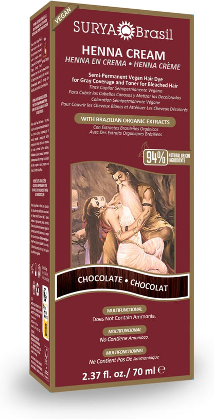 SURYA BRASIL HENNA CREAM,CHOCOLATE