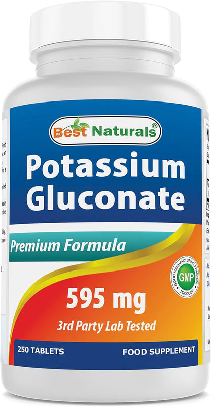 POTASSIUM GLUCNT 595MG CPL 100CT NAT TRU