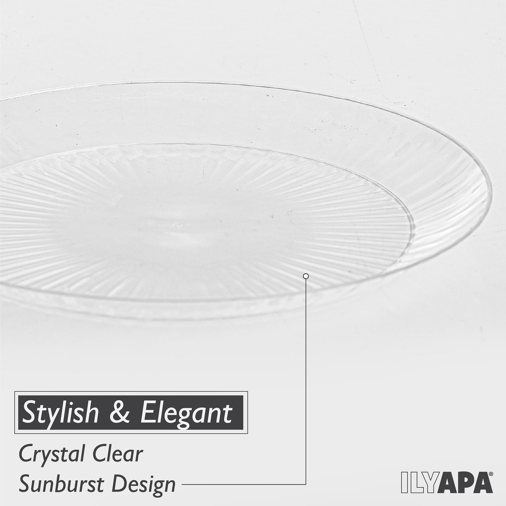 SENSATIONS Heavyweight Plastic Dessert Plates - Clear Pebble, 10 count