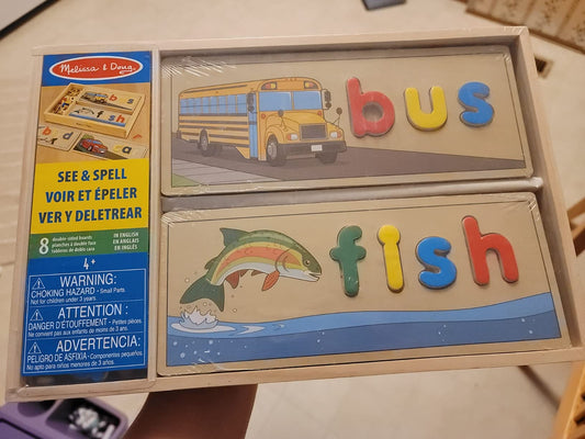 Melissa & Doug See & Spell Wooden Educational Toy
