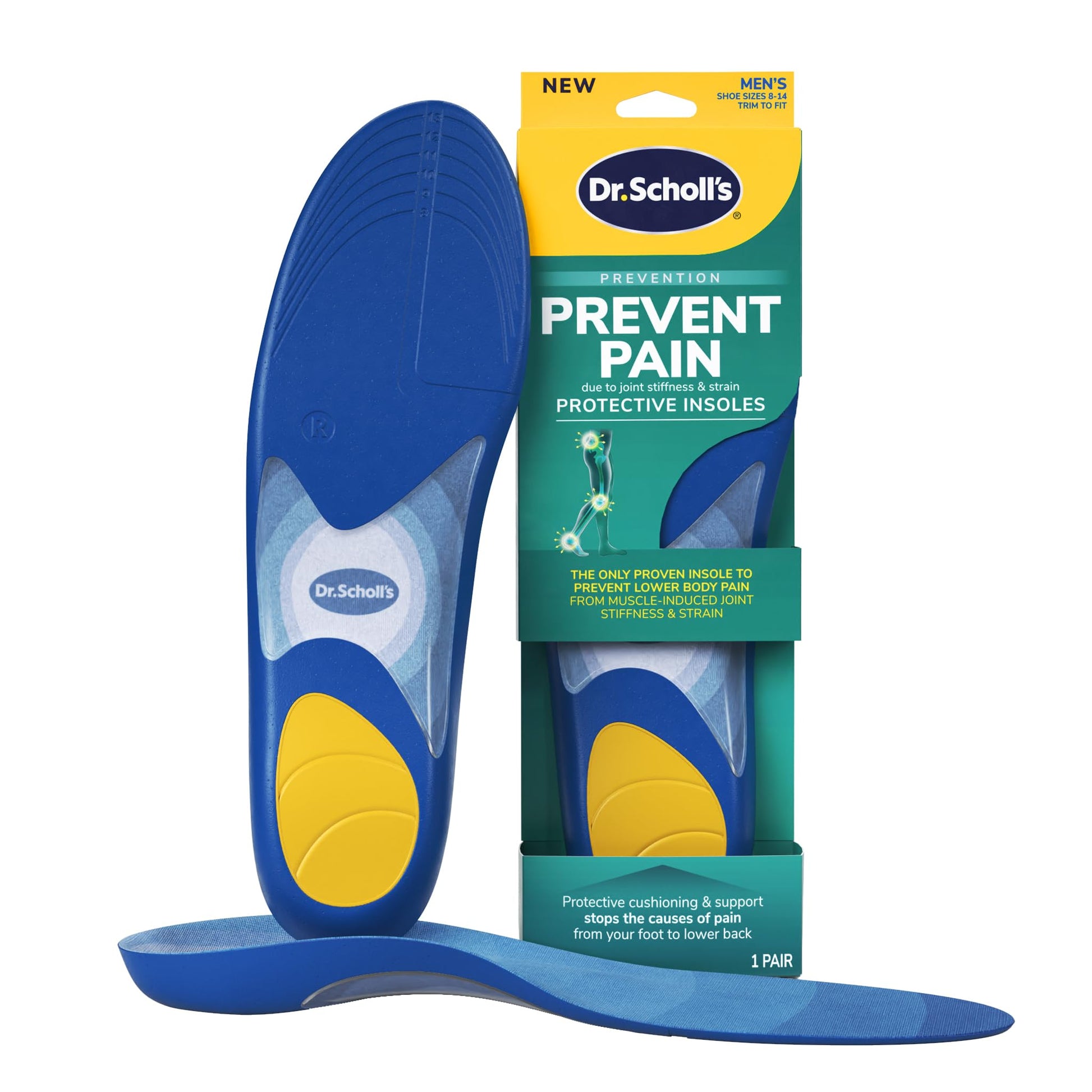 Dr. Scholl's Prevent Pain Men's Shoe Insoles - Size 8-14