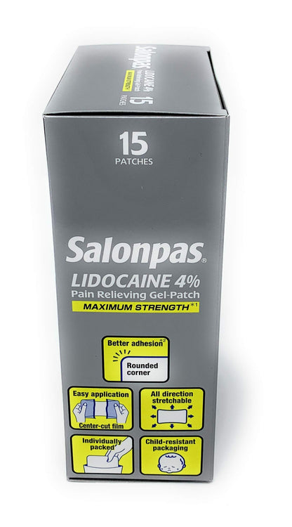 SALONPAS LIDOCAINE 4% PATCHES 6CT