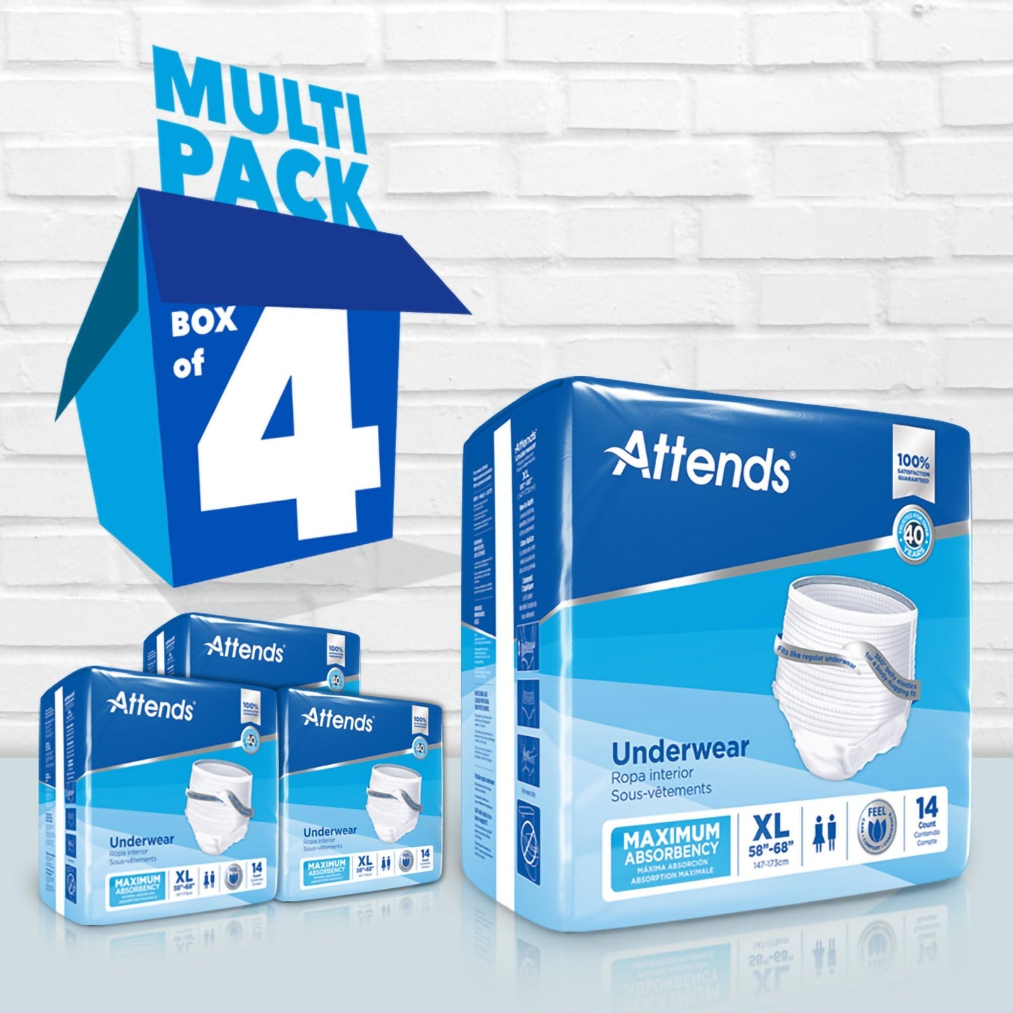 ATTENDS UNDERWEAR BF 14 XL
