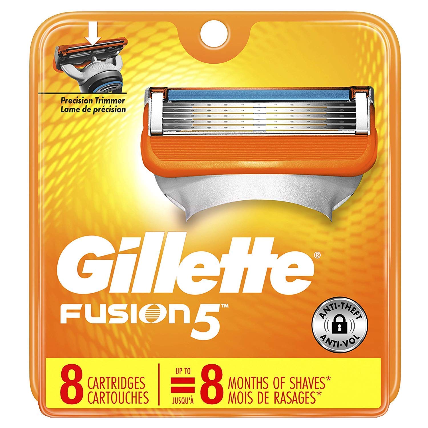 GILLETTE FUSION5 PRSHLD CARTRIDGE 8CT