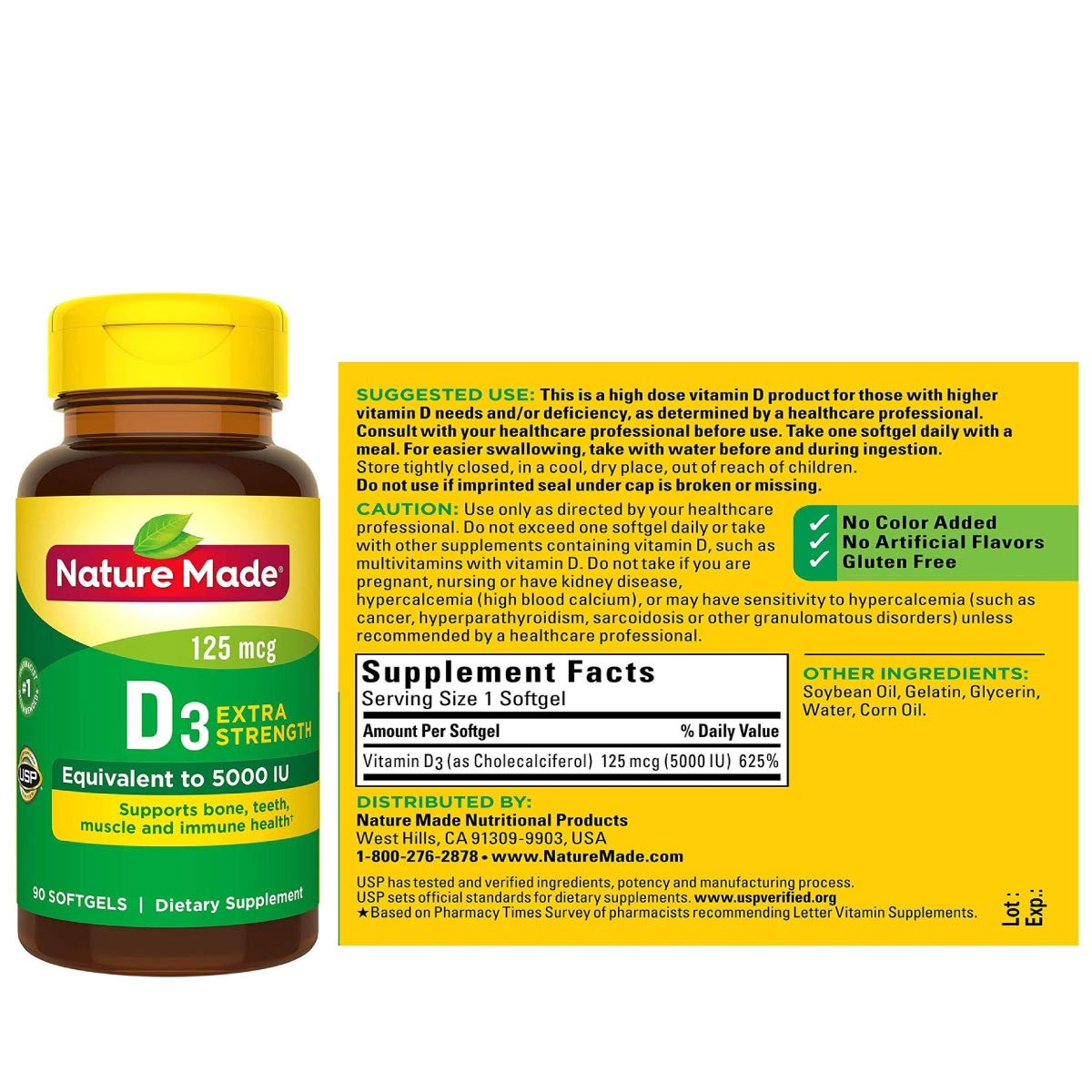 VITAMIN D3 5000 IU SGC 100CT NAT BLEND