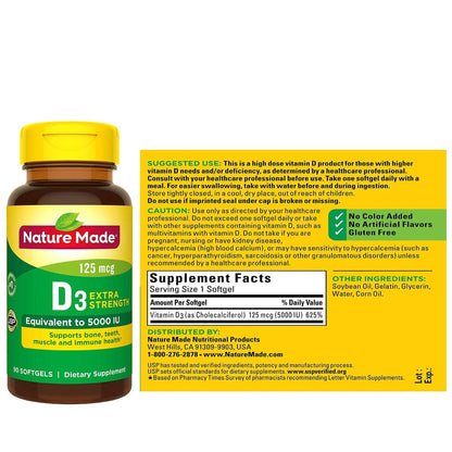 VITAMIN D3 5000 IU SGC 100CT NAT BLEND