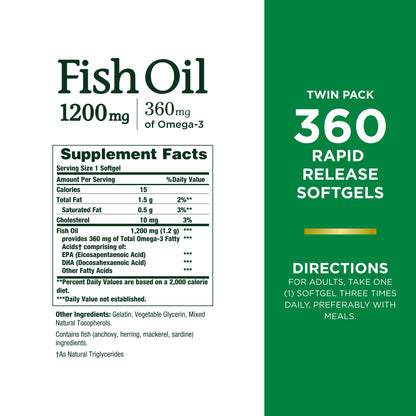 FLAX OIL 1200MG SGC 125CT NAT BOUNTY