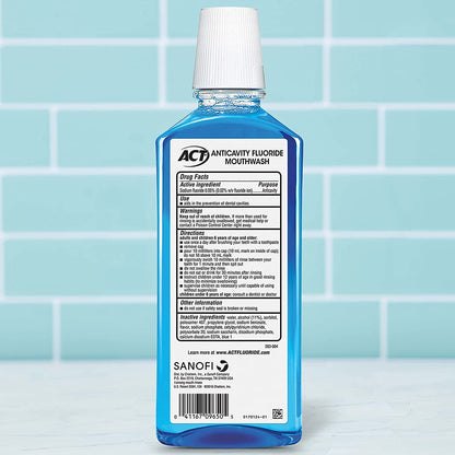 ACT TOTAL CARE DRY MTH ALCOH FR MNT 18OZ