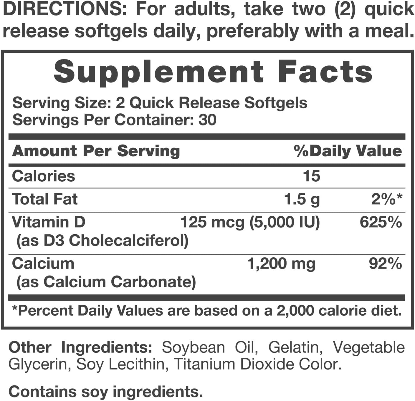 CALCIUM 1200MG +D3 SOFTGEL 170CT SUNDWN