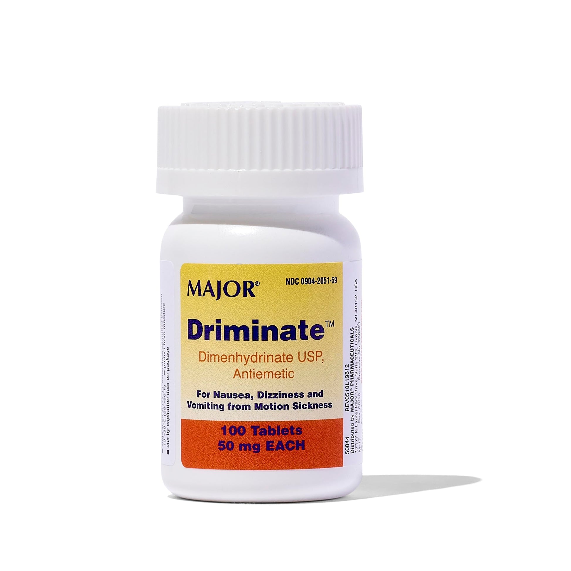 DRIMINATE 50MG TABLET BOXED 100CT MAJOR