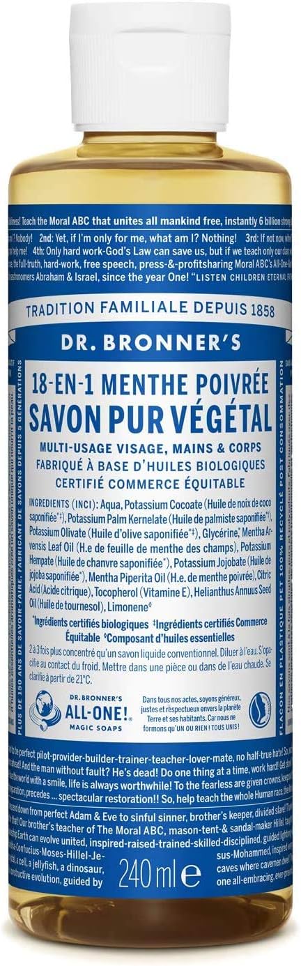 Dr. Bronners Bar Peppermint 5oz Soap