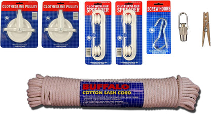 TW Evans Cordage 100 FT Cotton Clothesline Rope